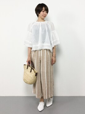 三由佳奈さん（レディース・160cm）の夏コーディネート