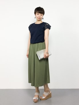 三由佳奈さん(レディース・160cm)の夏コーディネート