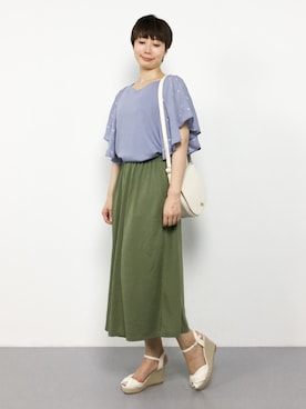 三由佳奈さん（レディース・160cm）の夏コーディネート