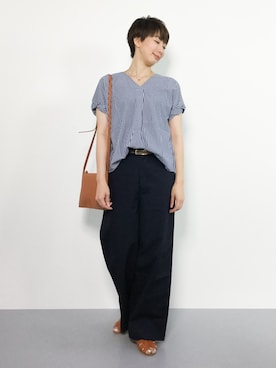 三由佳奈さん（レディース・160cm）の夏コーディネート