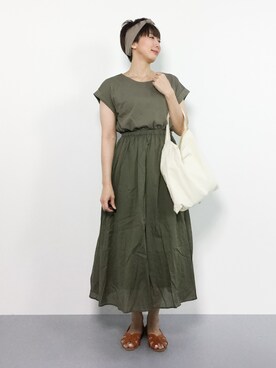 三由佳奈さん（レディース・160cm）の夏コーディネート