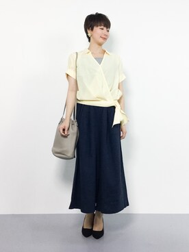 三由佳奈さん(レディース・160cm)の夏コーディネート