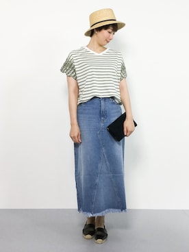 三由佳奈さん（レディース・160cm）の夏コーディネート