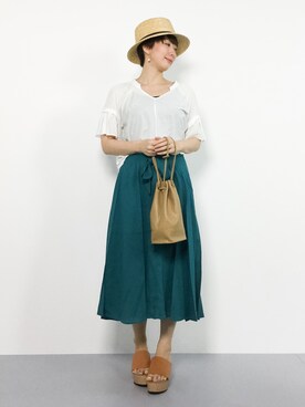 三由佳奈さん(レディース・160cm)の夏コーディネート