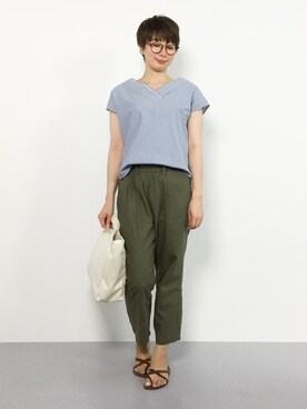 三由佳奈さん（レディース・160cm）の夏コーディネート