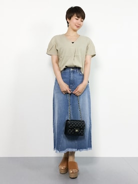 三由佳奈さん（レディース・160cm）の夏コーディネート