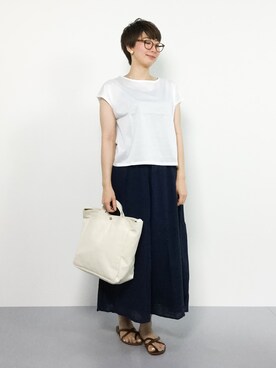 三由佳奈さん（レディース・160cm）の夏コーディネート