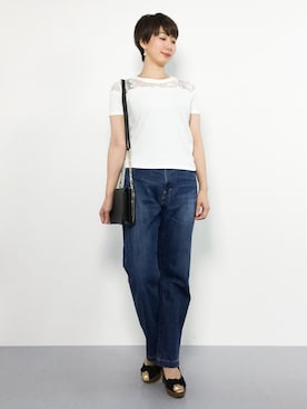 三由佳奈さん（レディース・160cm）の夏コーディネート