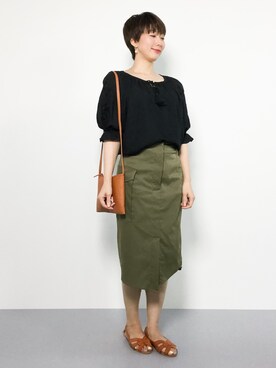 三由佳奈さん（レディース・160cm）の夏コーディネート