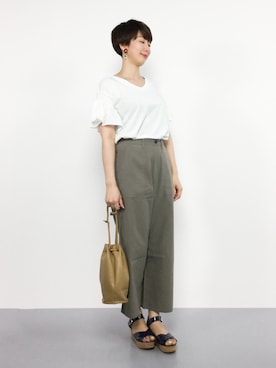 三由佳奈さん(レディース・160cm)の夏コーディネート