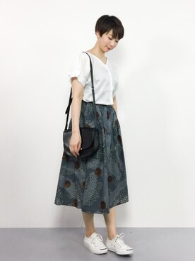 三由佳奈さん（レディース・160cm）の夏コーディネート