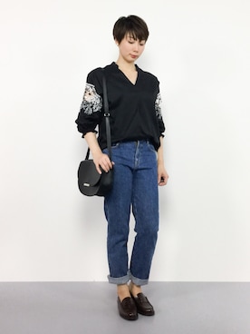 三由佳奈さん（レディース・160cm）の夏コーディネート