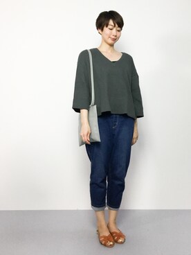 三由佳奈さん（レディース・160cm）の夏コーディネート