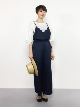 三由佳奈さん（レディース・160cm）の夏コーディネート