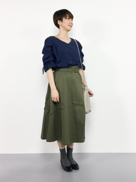 三由佳奈さん(レディース・160cm)の夏コーディネート