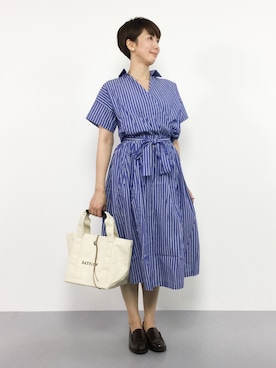 三由佳奈さん（レディース・160cm）の夏コーディネート