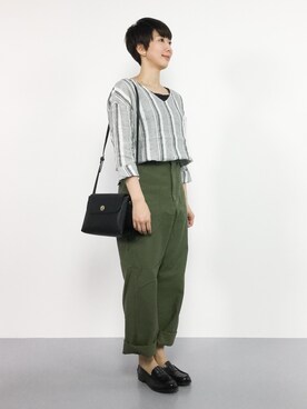 三由佳奈さん（レディース・160cm）の夏コーディネート