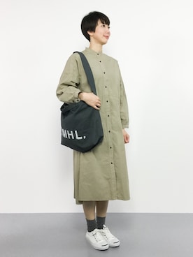 「chambre de charme（シャンブルドゥシャーム）のアイテム（ワンピース）」を使った、三由佳奈さん（レディース・160cm）の夏コーディネート