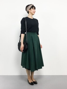 三由佳奈さん(レディース・160cm)の秋コーディネート