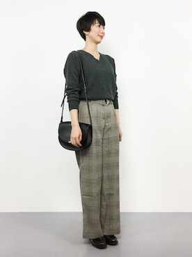 三由佳奈さん（レディース・160cm）の秋コーディネート