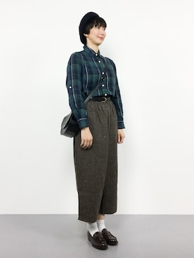 三由佳奈さん（レディース・160cm）の秋コーディネート