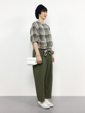 三由佳奈さん（レディース・160cm）の秋コーディネート