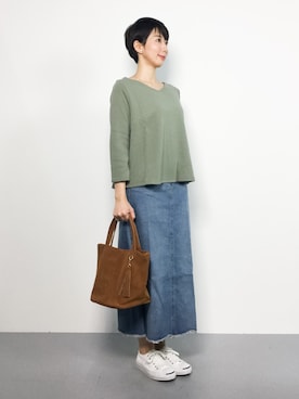 三由佳奈さん(レディース・160cm)の秋コーディネート