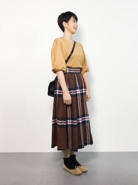 三由佳奈さん（レディース・160cm）の秋コーディネート