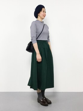 三由佳奈さん（レディース・160cm）の秋コーディネート