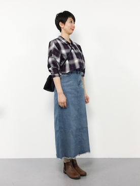 三由佳奈さん（レディース・160cm）の秋コーディネート