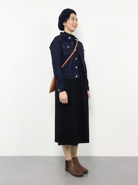 三由佳奈さん（レディース・160cm）の秋コーディネート