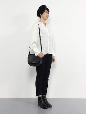 三由佳奈さん（レディース・160cm）の秋コーディネート