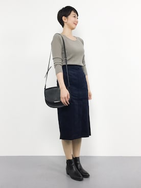 三由佳奈さん（レディース・160cm）の秋コーディネート