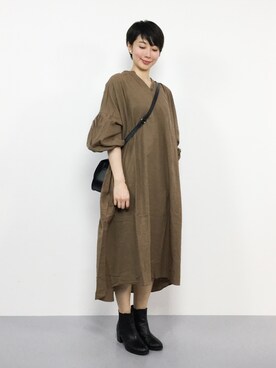 三由佳奈さん（レディース・160cm）の秋コーディネート