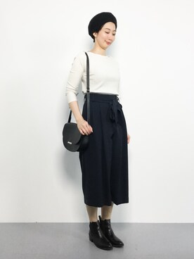 三由佳奈さん（レディース・160cm）の秋コーディネート