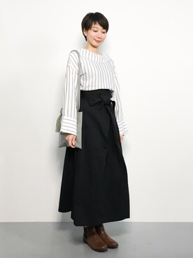 三由佳奈さん(レディース・160cm)の秋コーディネート