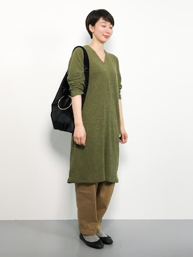 三由佳奈さん（レディース・160cm）の秋コーディネート