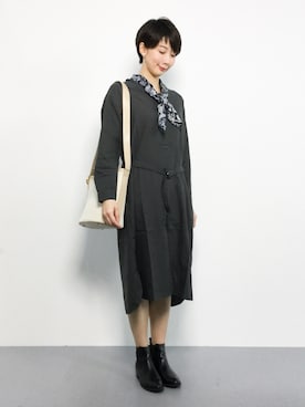 三由佳奈さん（レディース・160cm）の秋コーディネート