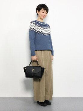 三由佳奈さん（レディース・160cm）の秋コーディネート