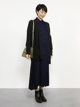 三由佳奈さん(レディース・160cm)の秋コーディネート