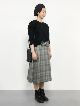 三由佳奈さん（レディース・160cm）の秋コーディネート