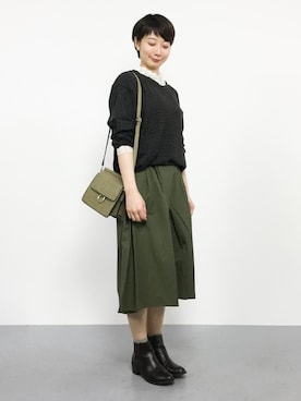 三由佳奈さん（レディース・160cm）の秋コーディネート