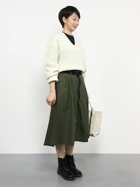 三由佳奈さん（レディース・160cm）の秋コーディネート