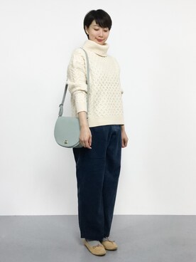 三由佳奈さん（レディース・160cm）の秋コーディネート