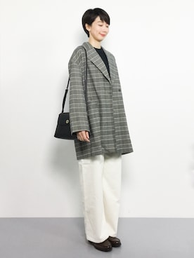 三由佳奈さん（レディース・160cm）の秋コーディネート