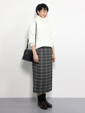 三由佳奈さん（レディース・160cm）の秋コーディネート