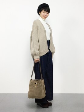 三由佳奈さん（レディース・160cm）の秋コーディネート