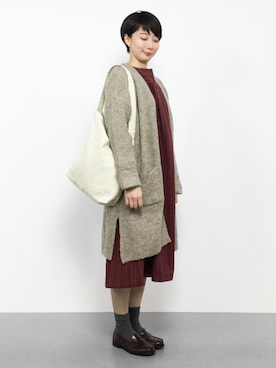 三由佳奈さん(レディース・160cm)の秋コーディネート