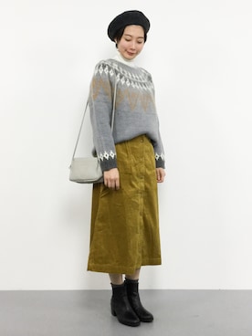 三由佳奈さん（レディース・160cm）の秋コーディネート