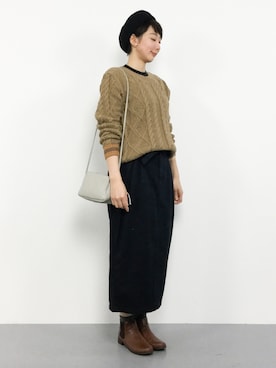 三由佳奈さん（レディース・160cm）の秋コーディネート